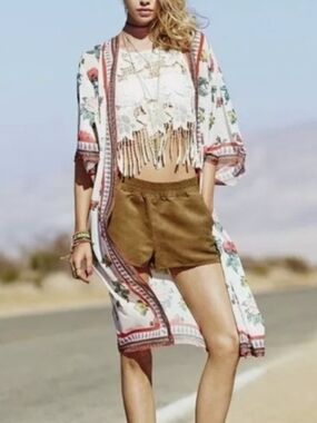 H&M Coachella Collab Boho Floral Duster